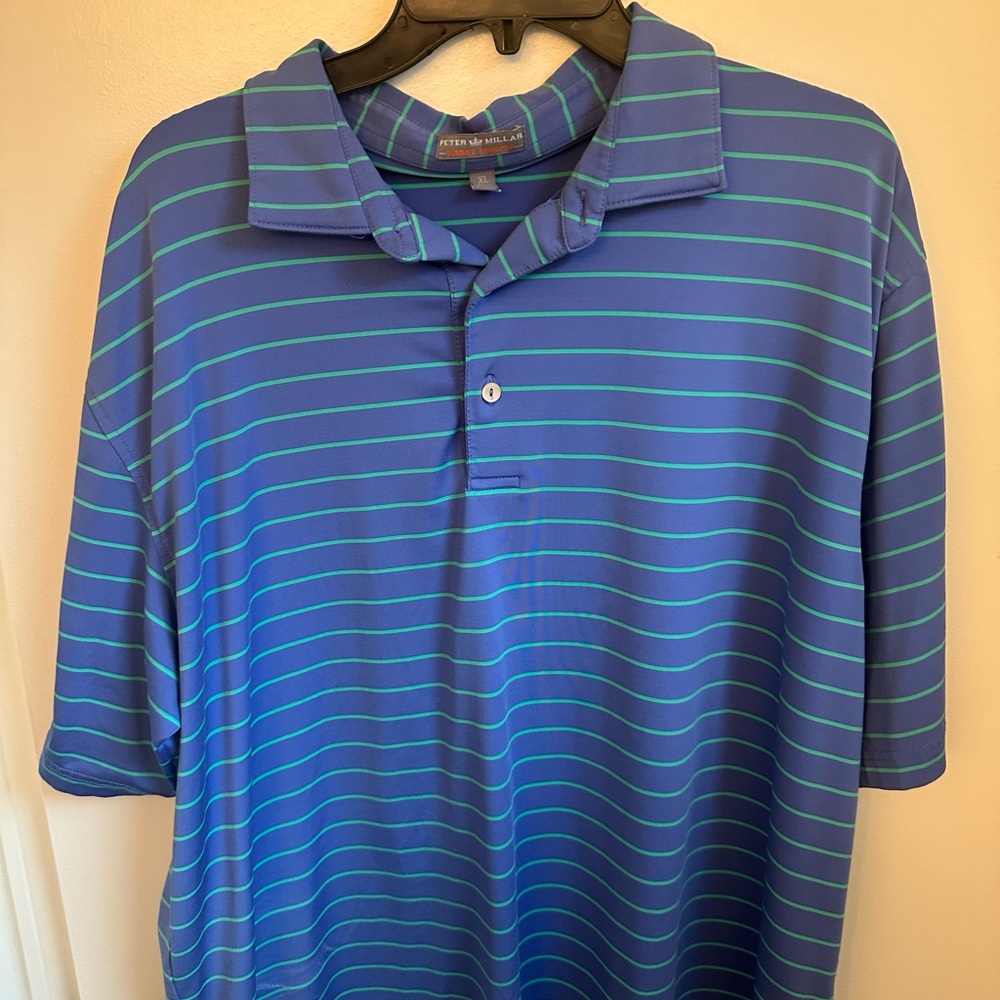 Peter Millar Blue Striped Men's Shirt